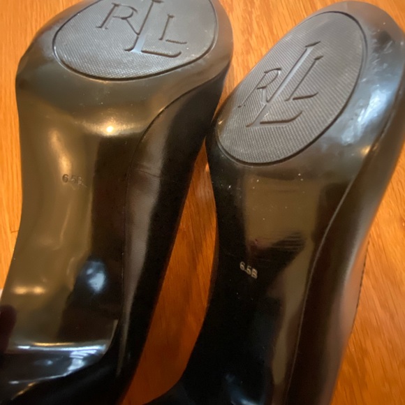 Lauren Ralph Lauren Open Toe Buckle Heels - Picture 6 of 6